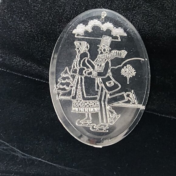 Vintage Comas Acrylic Christmas Ornaments Santa Tree Toddler Nativity Set of 5 - Picture 6 of 7